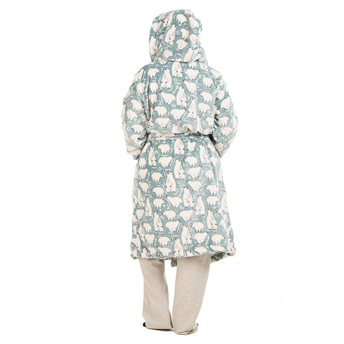 Snuggs Blanket Robe Mint Polar Bear